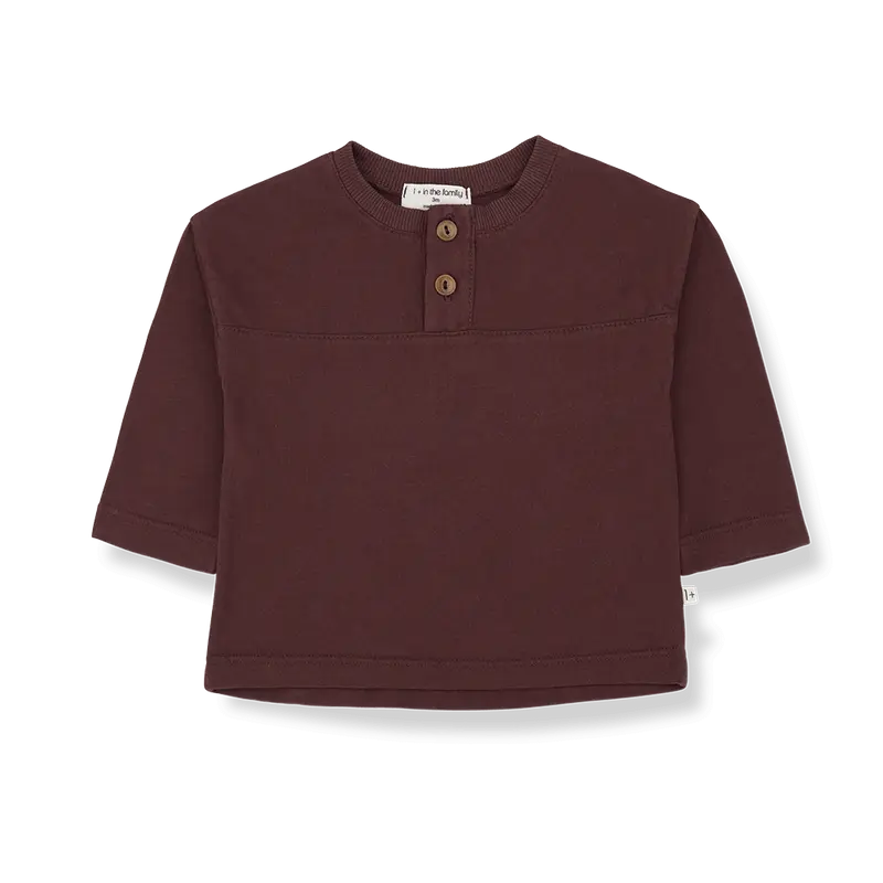 1+ in the family shirt JAN melanzana