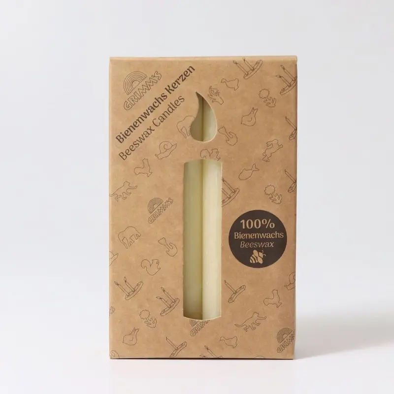 100% Beeswax Candles Creme - 12 Candles