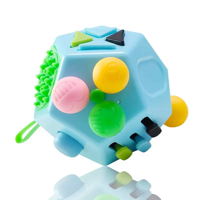 12-Sided Decompression Toy - lindrer stress - Hjernekube