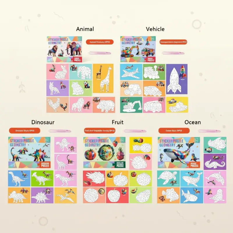 3D Sticker Puzzle – Creative & Educational – Geometric 3D Puzzle