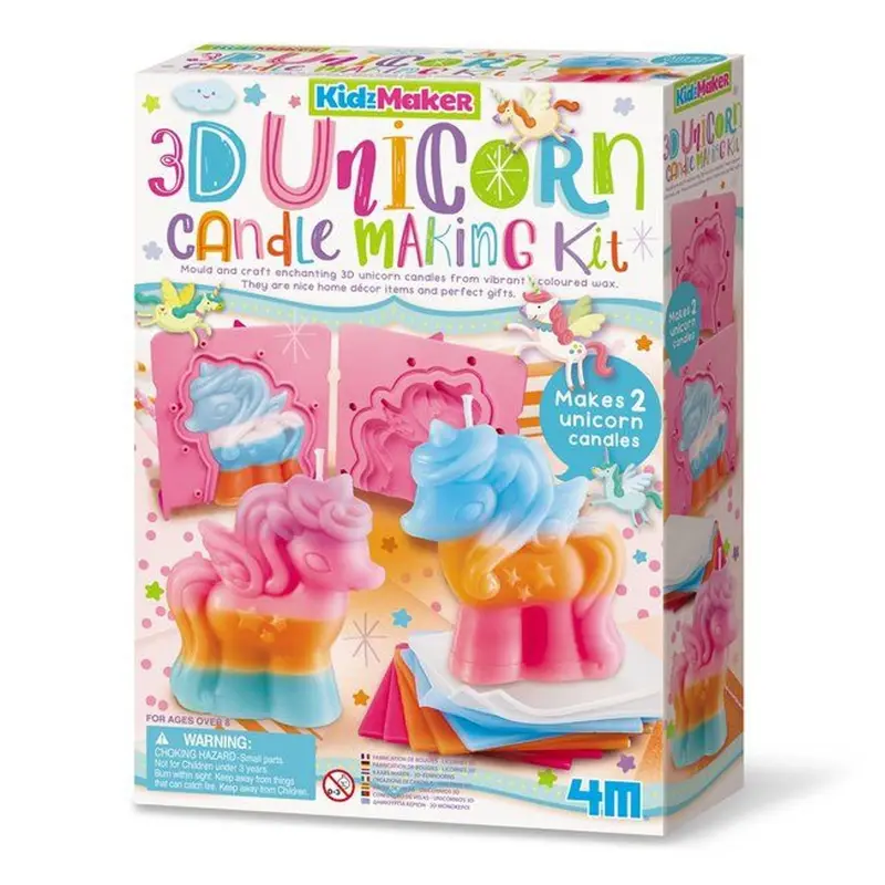 3d unicorn kaarsen maak set