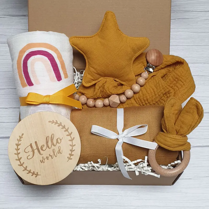 6-delige Baby Cadeauset (Geel)