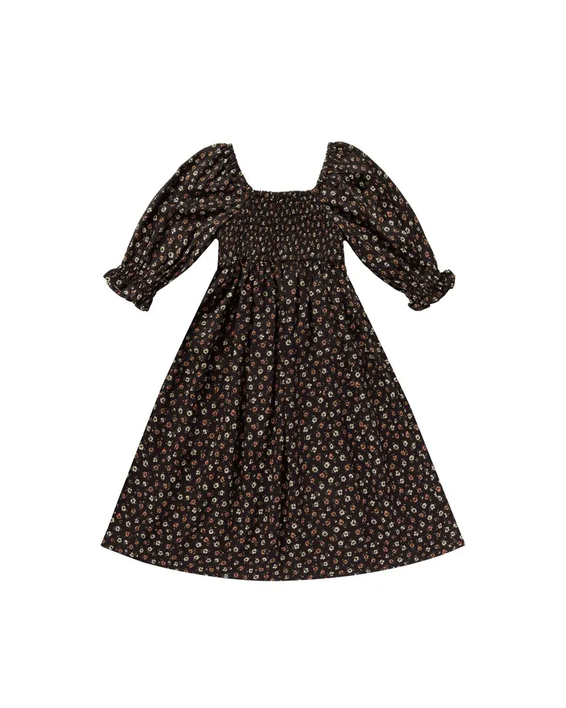 Adelaide dress dark floral Rylee & Cru