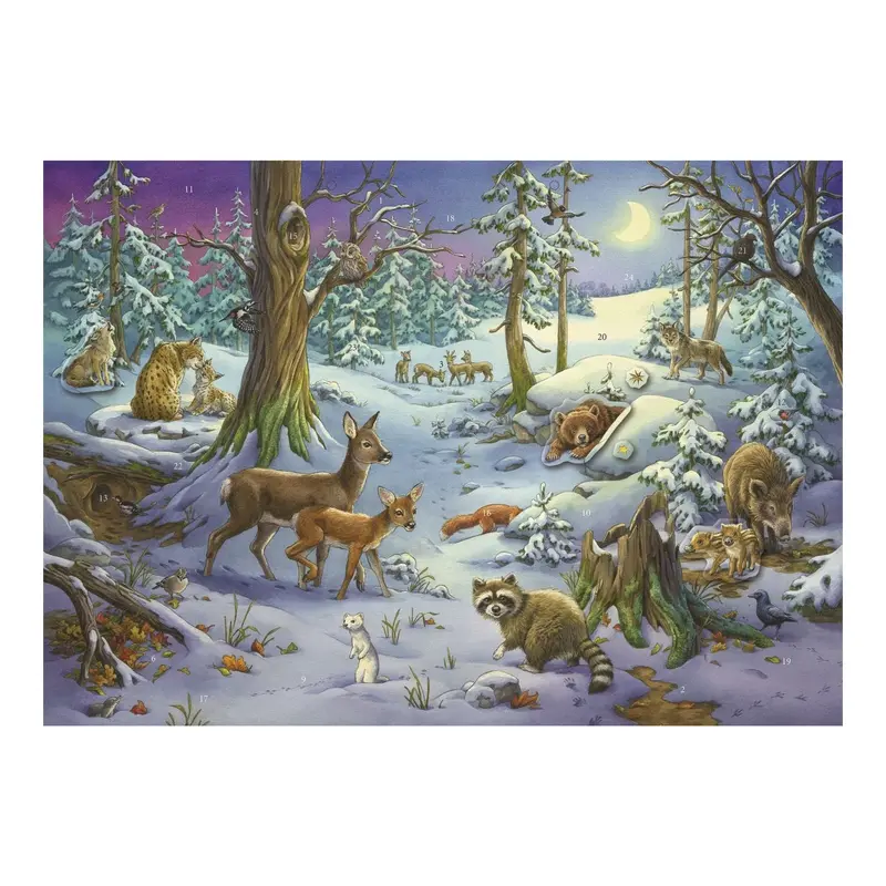 Adventskalender - Animals in the Winter Forest
