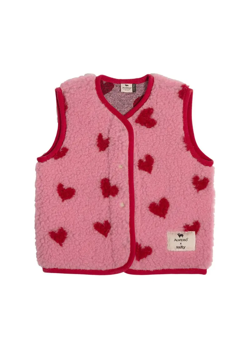 Alwero X Salty Tyb Junior Bodywarmer Bubblegum Heart | Alwero
