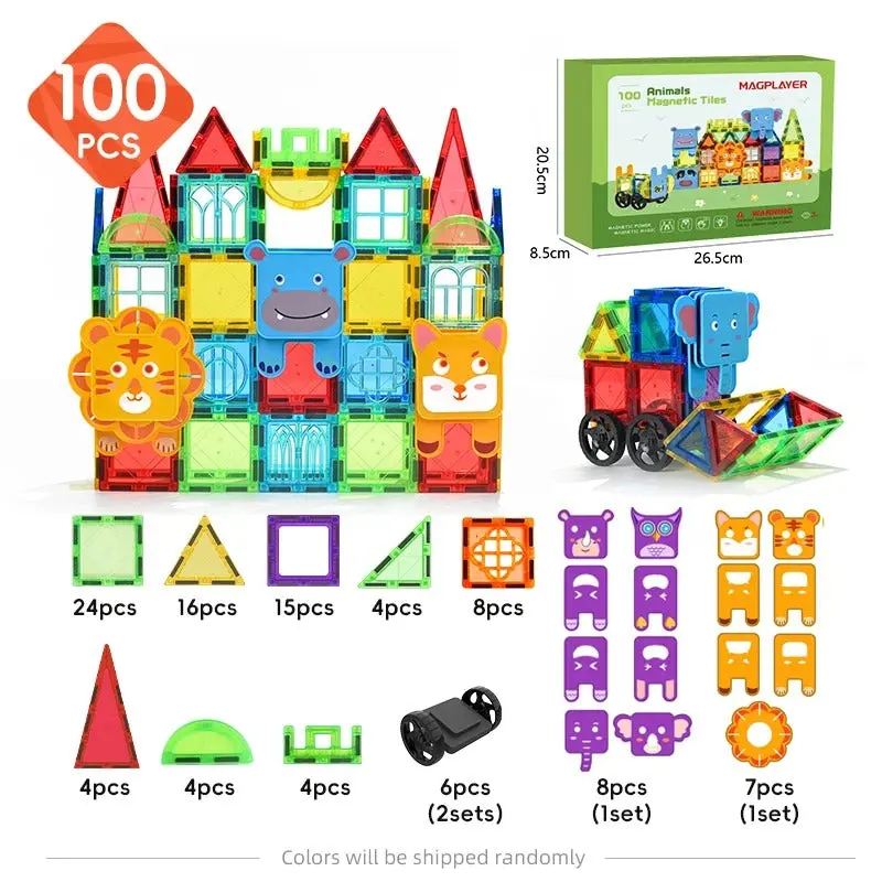 Animal Magnetic Building Blocks - Magnetisk byggemagi - Fantasifull bygging