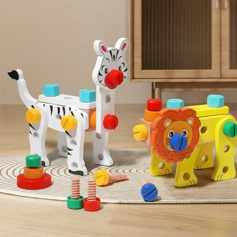 AnimalFix – Playful & Smart – Wooden Animal Tool Set