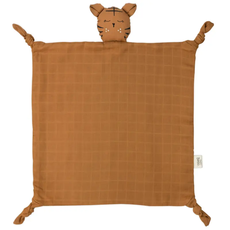 Baby Bello knuffeldoek Toby the Tiger Sandy Almond
