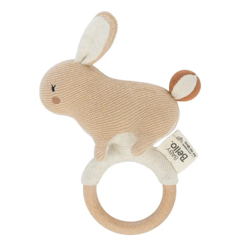 Baby Bello - Rammelaar Roxy het Konijn - The Rabbit - 100% biologisch katoen