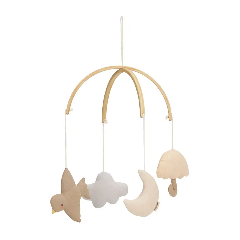 Baby boxmobiel - Biologisch katoen - Beige - Moonboon