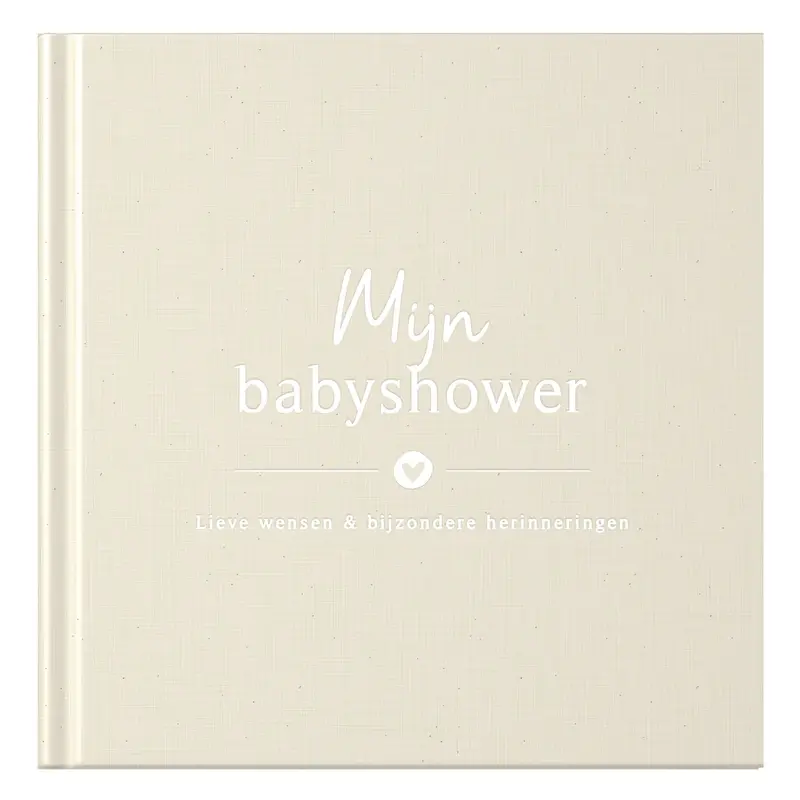 Baby invulboekje - Invulboek Mijn Babyshower - Linnen Beige - Fyllbooks