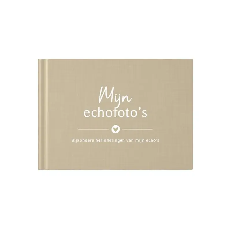 Baby invulboekje - Mijn echoboekje – Linnen Taupe - Fyllbooks