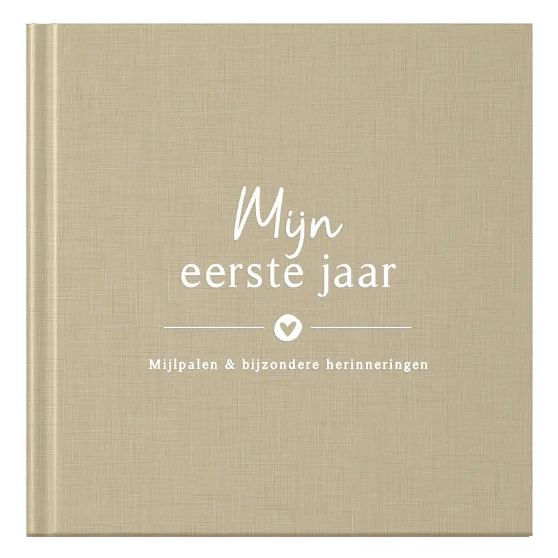 Baby invulboekje - Mijn eerste jaar – Linnen taupe - Fyllbooks