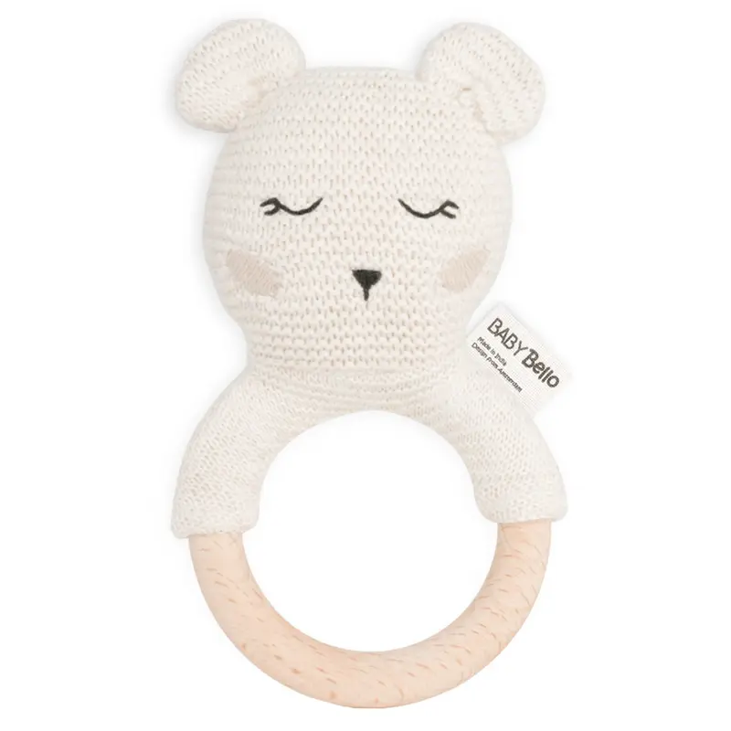 Baby Rammelaar - Bobby de ijsbeer - Biologisch katoen - Baby Bello