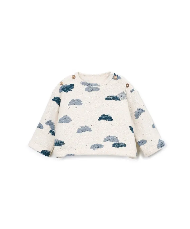 Baby sweater met wolkenprint - Katoenmix - Clouds Detail - Play Up