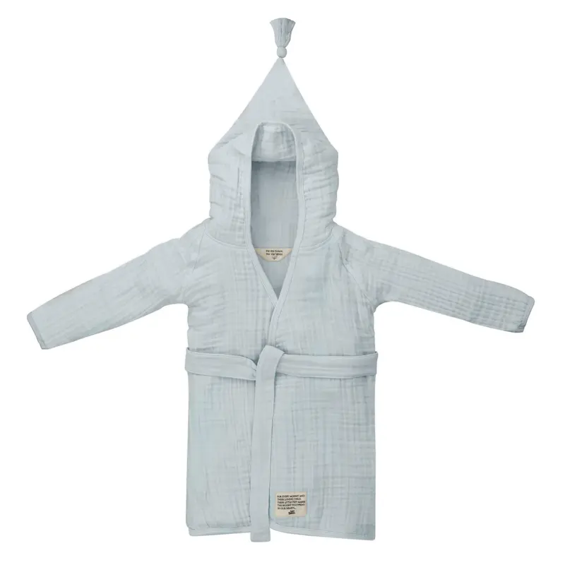 Badjas Kind - Cashmere Blue - Lichtblauw- Biologisch katoen - Baby Bello
