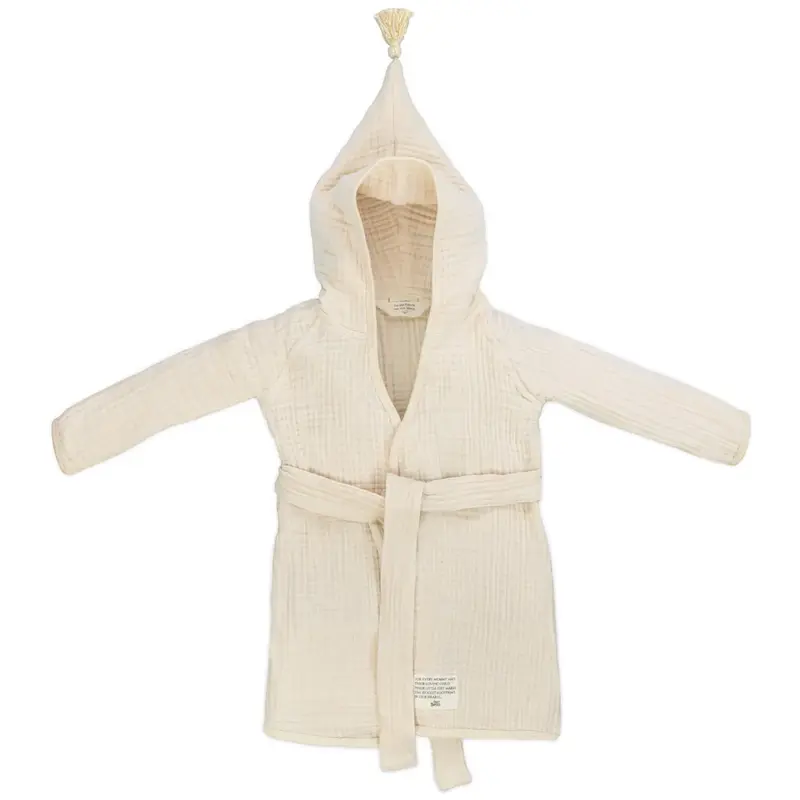 Badjas Kind - Sandshell - Beige - Biologisch katoen - Baby Bello