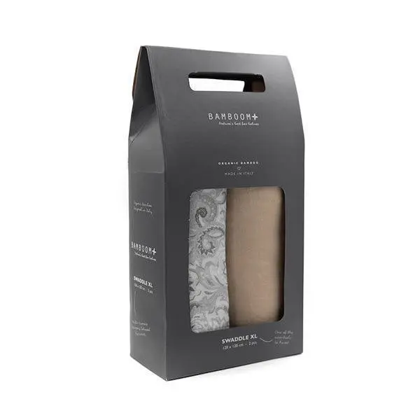 Bamboom Hydrofiele Doeken 120x120 XL Paisley 2 stuks