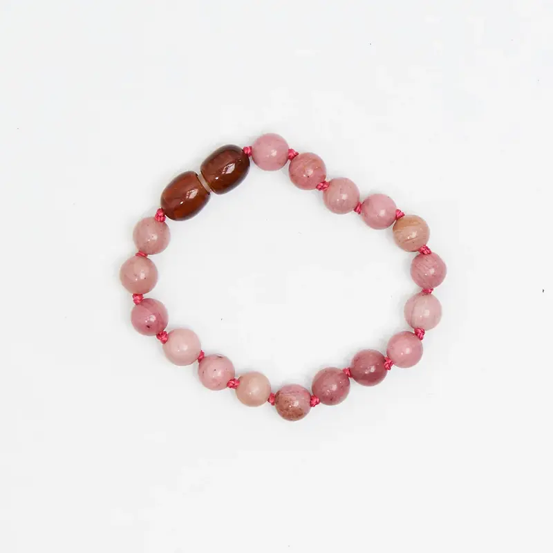 Barnsteen en edelstenen armband - Berry - 14 cm - Kids 0-3 jaar - Nirrimis