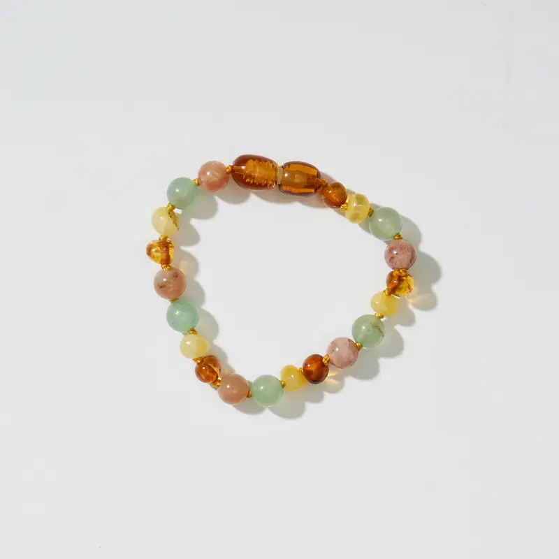 Barnsteen en edelstenen armband - Lulu - 14 cm - Kids 0-3 jaar - Nirrimis