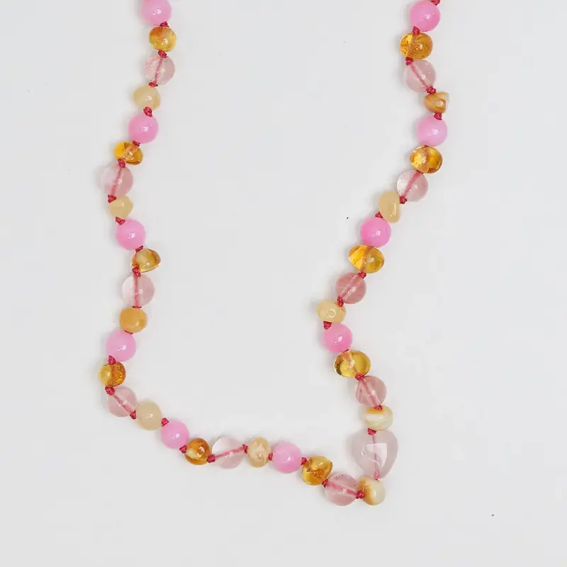 Barnsteen en edelstenen ketting - Bondi - 32 cm - Kids 0-3 jaar - Nirrimis