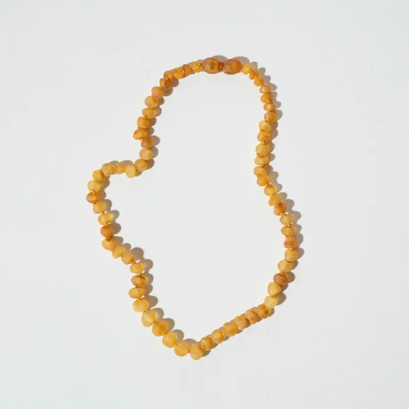 Barnsteen ketting Raw Honey - 32 cm - Kids 0-3 jaar - Nirrimis