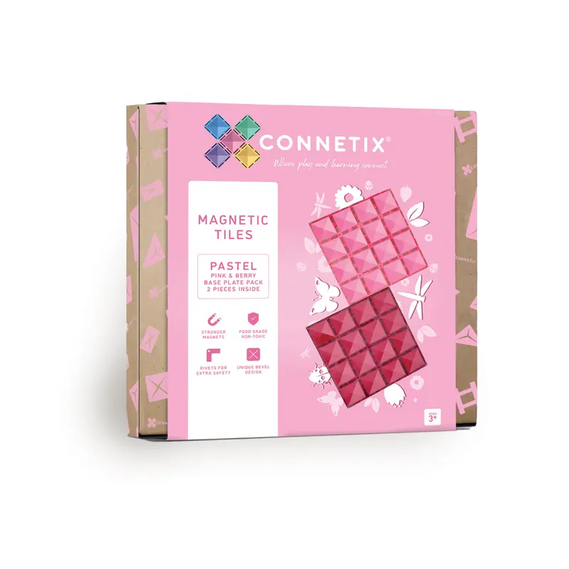 Basisplaat Roze en Bessen | Connetix Tiles