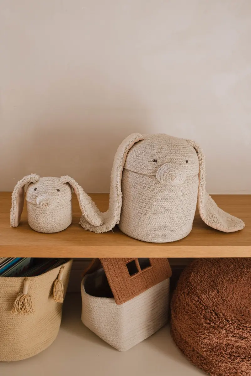 Basket Rita the Rabbit – Opbergmand konijn – Naturel – Ø 25 × 30 cm – Lorena Canals