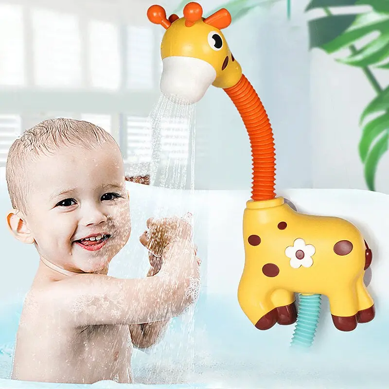 Bath Giraffe - Sjiraffen plasker fornøyd - sjiraffleke til badekaret