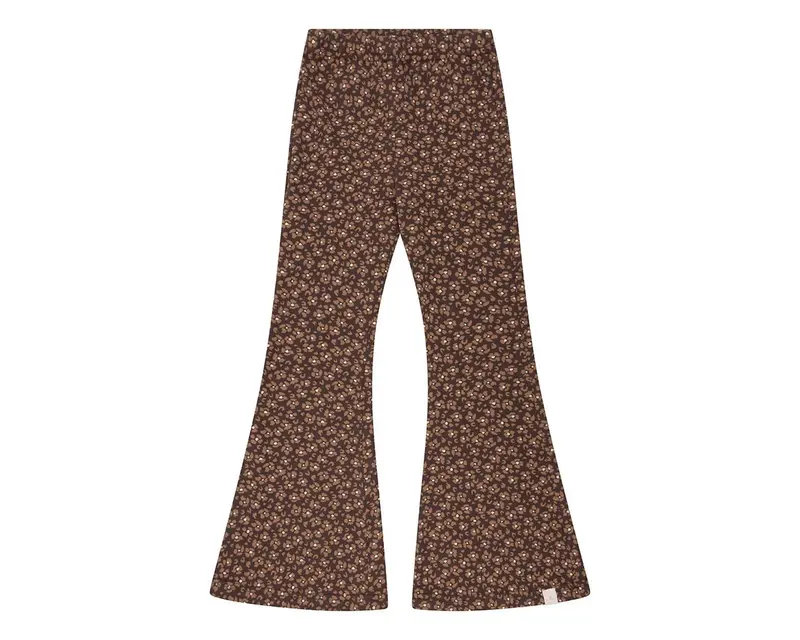 Be flared brown leopard flower Navy Natural