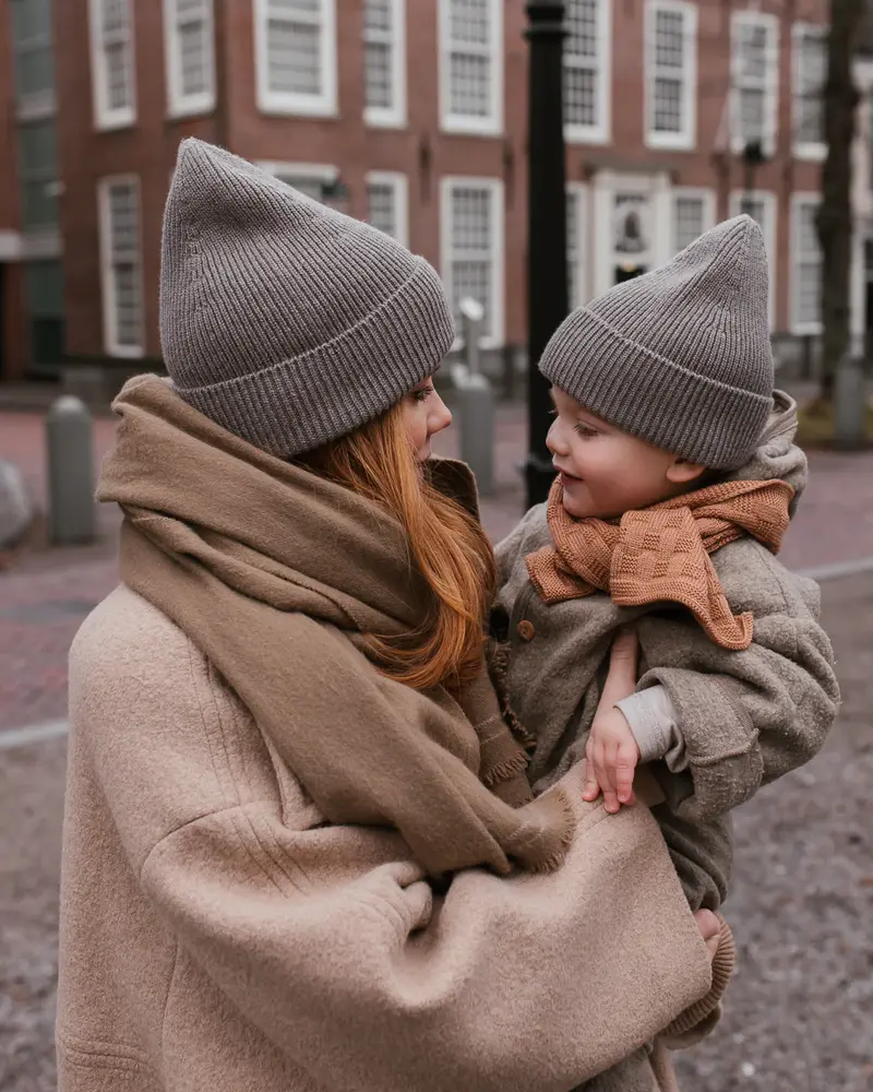 Beanie Fonzie Kids - 100% extra fine Italiaanse merino wol - HVID
