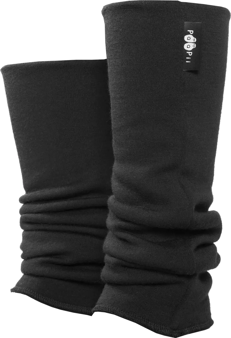 Beenwarmers / Leg Warmers 100% Merinowol Black – Paapii Design