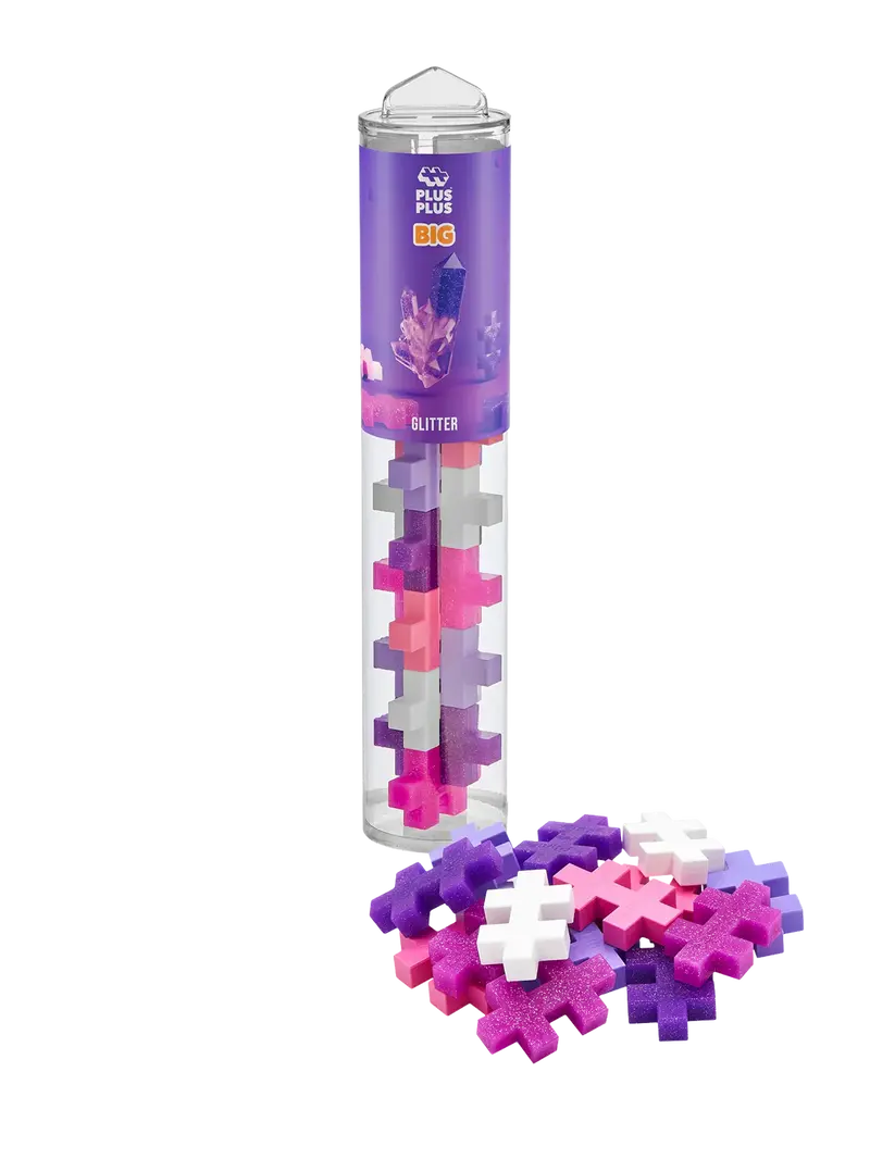 BIG Glitter kleuren Mix 15 stuks | Plus Plus