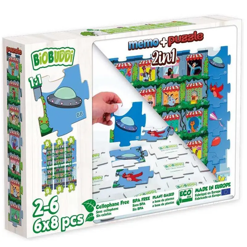 BioBuddi Memory & Puzzel 'Stadsleven'
