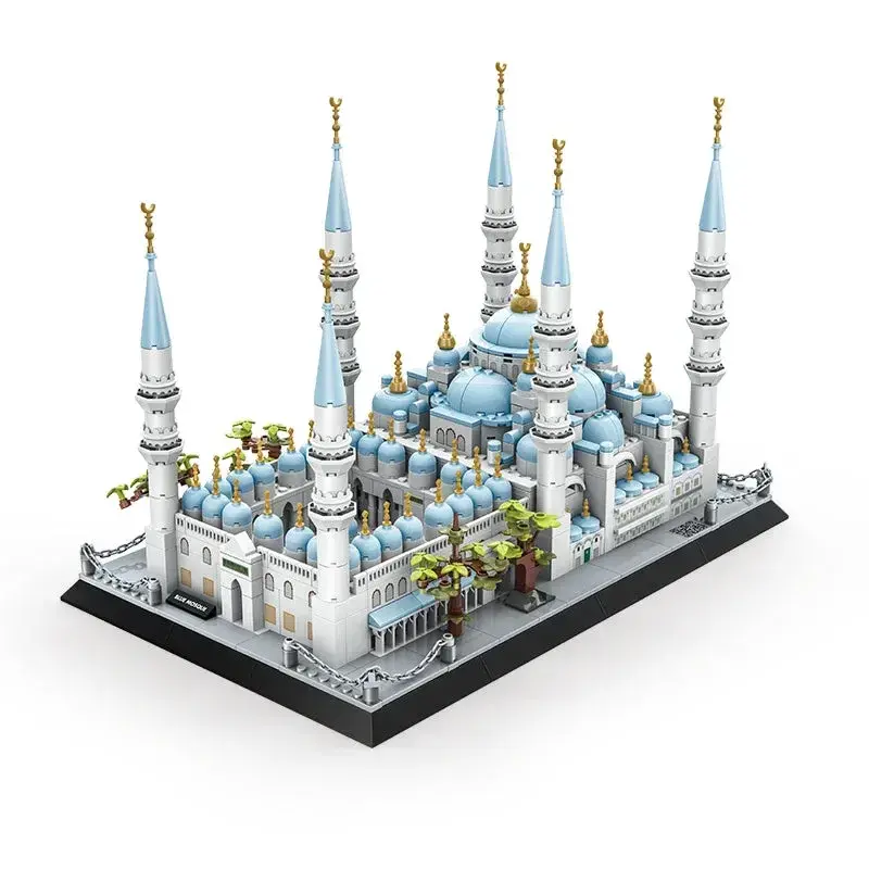 Blauwe Sultan Ahmet Moskee in Istanbul Bouwstenenset - (1129 onderdelen)