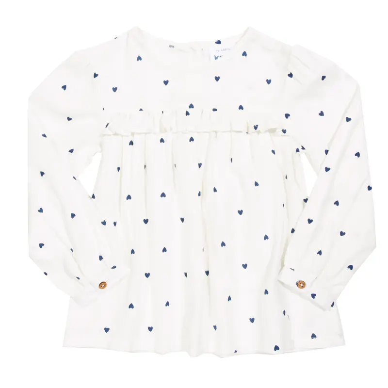 Blouse Longsleeve Frill Little heart - Kite Clothing