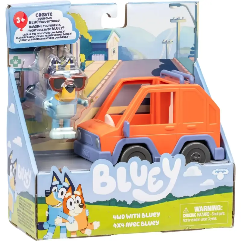 Bluey Speelgoedauto 4x4 inclusief Bluey figuur
