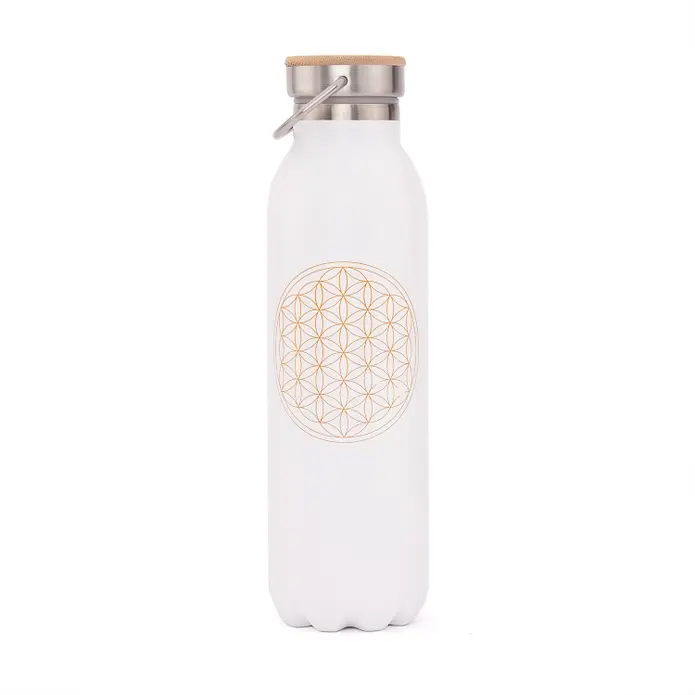 Bodhi Thermosfles "Flower of Life" White 600 ml - Bodynova