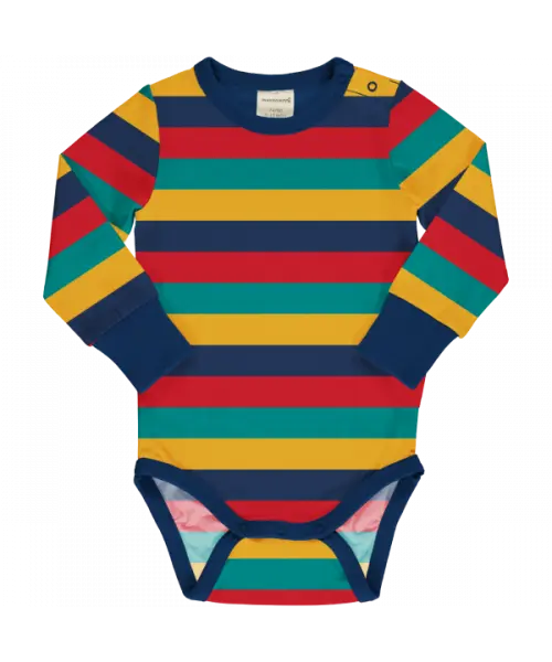 Body / romper LS Stripes Mixed - Maxomorra