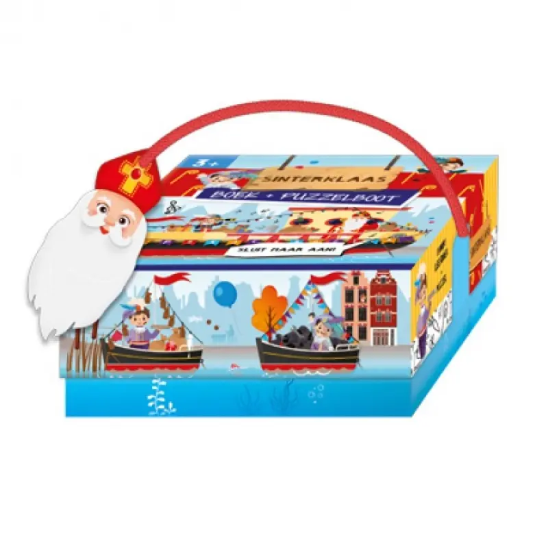 Boek + Puzzelboot Sinterklaas