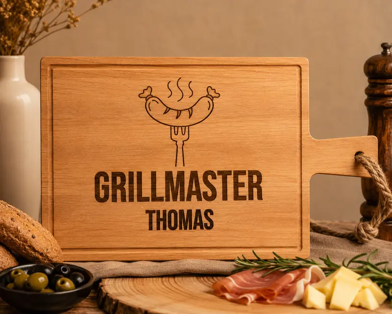 Borrelplank - Grillmaster met naam