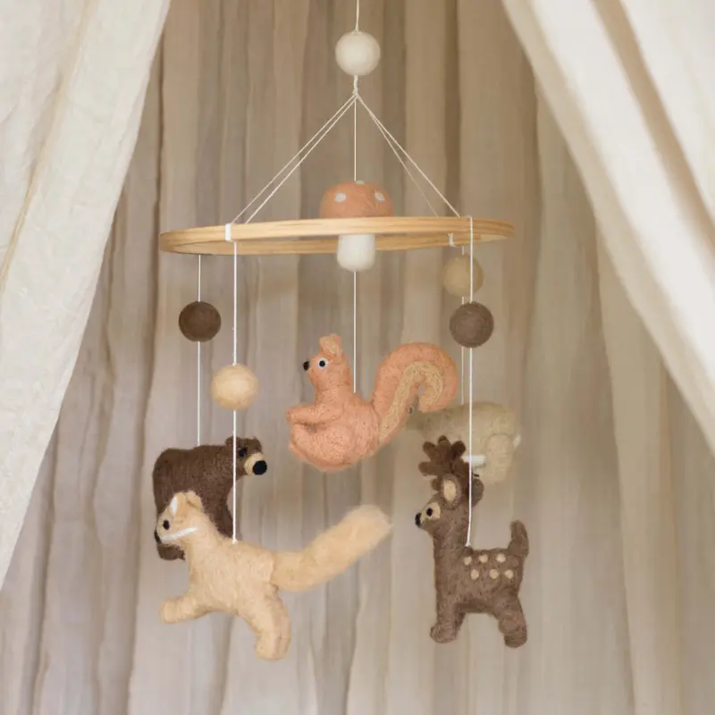 Boxmobiel Forest - Biologisch vilt katoen - Baby Bello