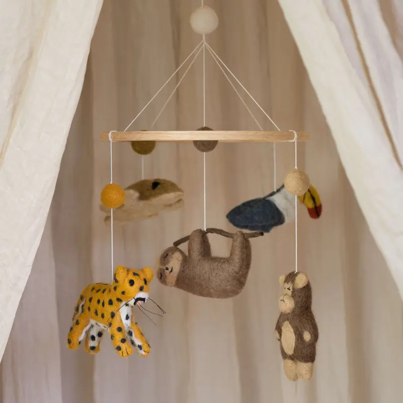 Boxmobiel Jungle - Biologisch vilt katoen - Baby Bello