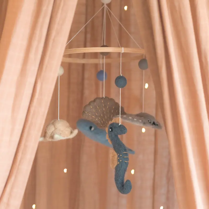 Boxmobiel Under The Sea - Biologisch vilt katoen - Baby Bello
