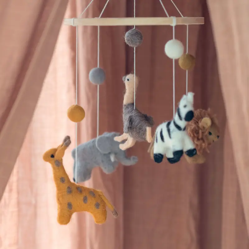 Boxmobiel Wildlife - Biologisch vilt katoen - Baby Bello