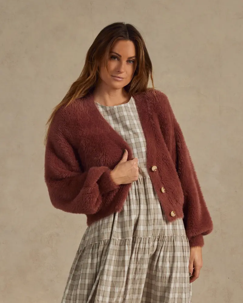 Boxy drop cardigan ruby Rylee & Cru (ook in kindermaten beschikbaar)