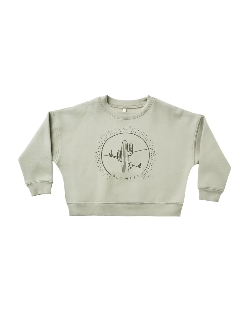 Boxy fleece pullover cactus Rylee & Cru