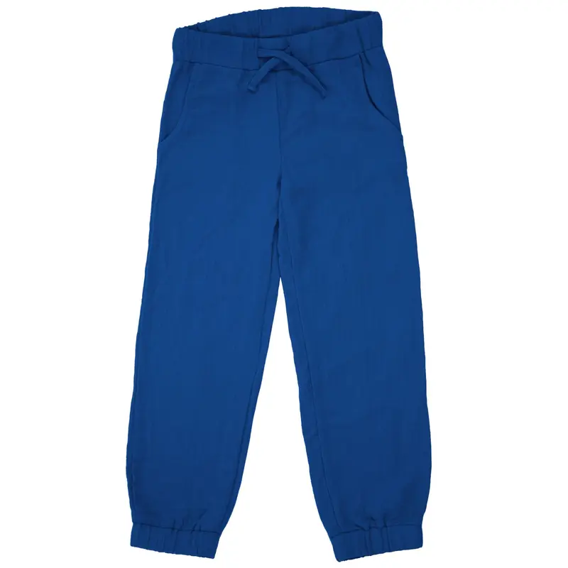 Broek / Pants Muslin Solid Blue - Maxomorra