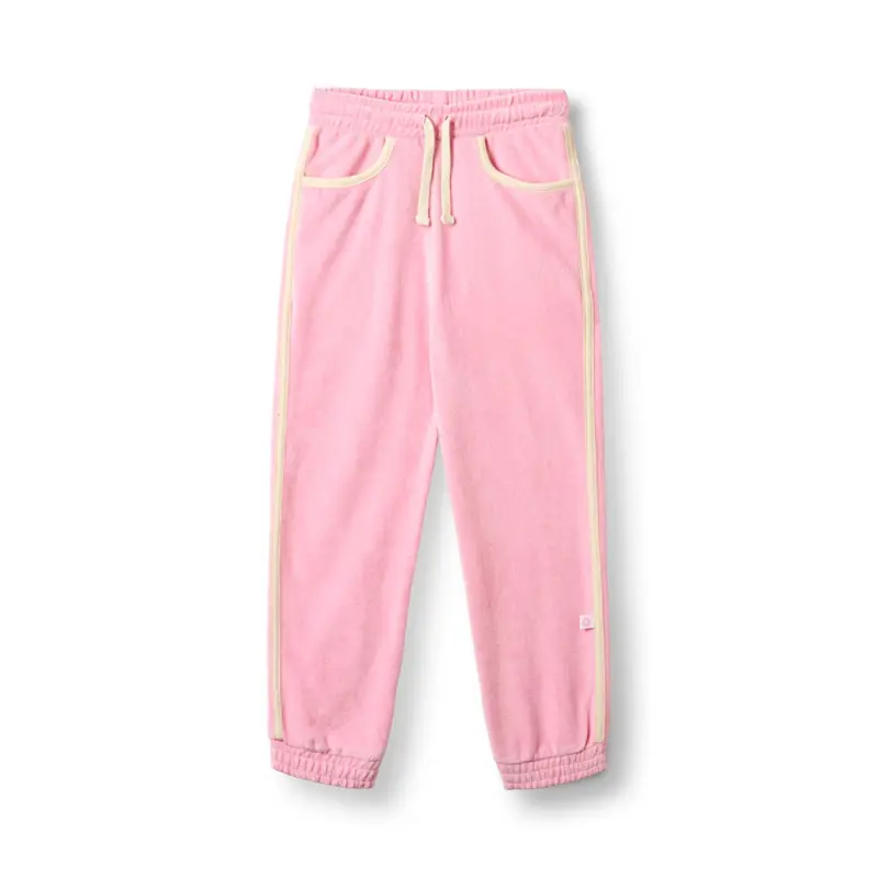 Broek / Yapeen Velour Pants Candy Floss - Småfolk