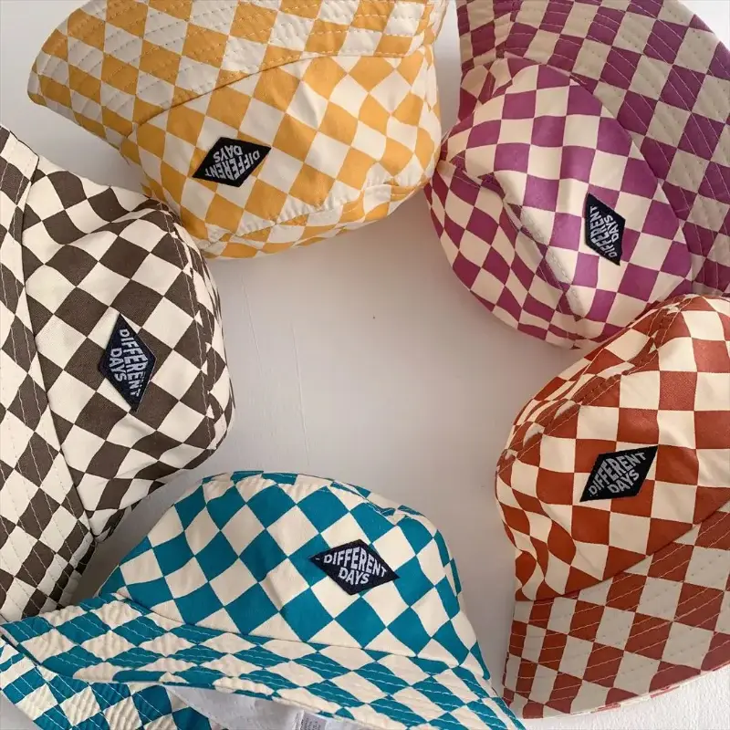 Bucket Hat – Cute & Protective – Children's Checkered Hat